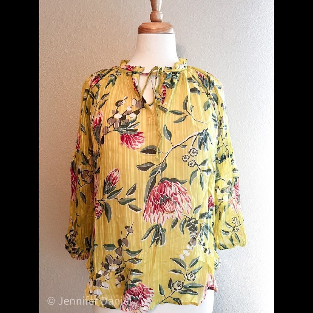 LOFT NWT Tie Neck blouse